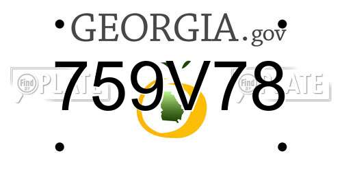 759V78 Georgia License Plate