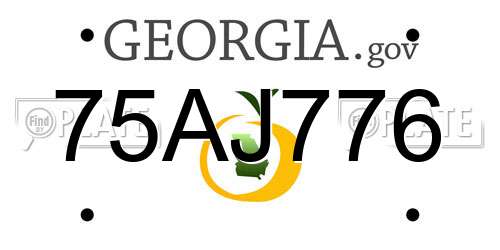 75AJ776 Georgia License Plate