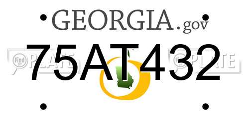 75AT432 Georgia License Plate