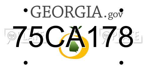 75CA178 Georgia License Plate