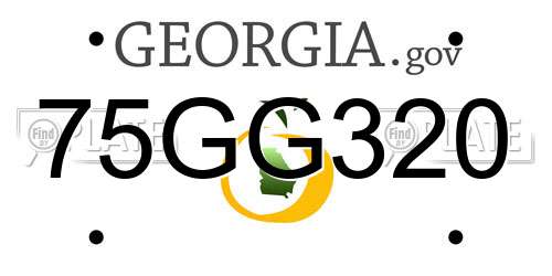 75GG320 Georgia License Plate