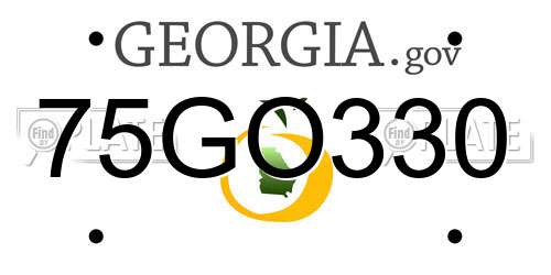 75GO330 Georgia License Plate
