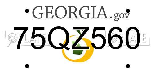 75QZ560 Georgia License Plate