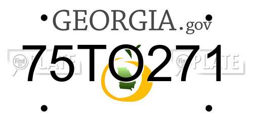 75TO271 Georgia License Plate