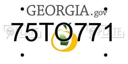 75TO771 Georgia License Plate