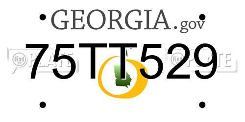 75TT529 Georgia License Plate