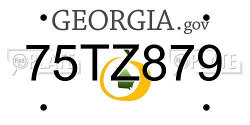 75TZ879 Georgia License Plate