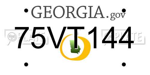 75VT144 Georgia License Plate