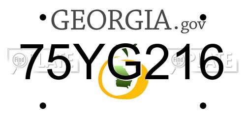 75YG216 Georgia License Plate