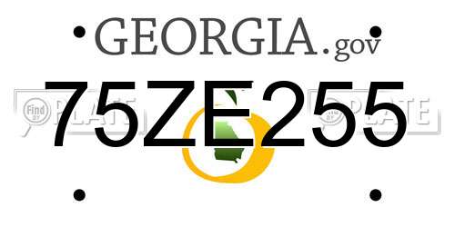 75ZE255 Georgia License Plate