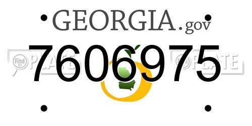 7606975 Georgia License Plate