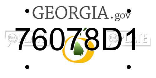 76078D1 Georgia License Plate