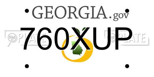 760XUP Georgia License Plate