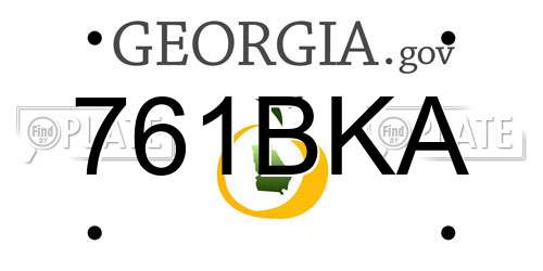 761BKA Georgia License Plate