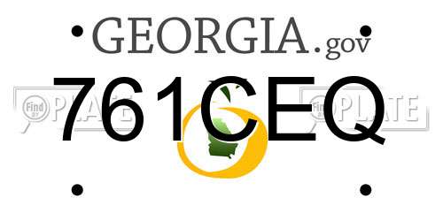 761CEQ Georgia License Plate