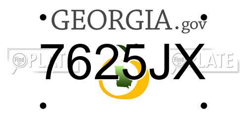 7625JX Georgia License Plate