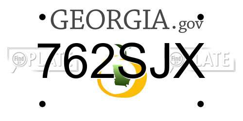 762SJX Georgia License Plate
