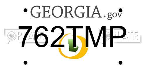 762TMP Georgia License Plate