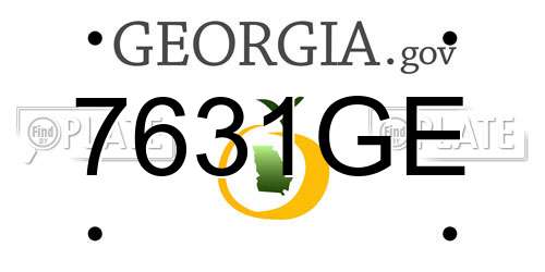 7631GE Georgia License Plate