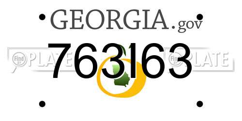 763I63 Georgia License Plate