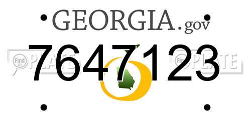 7647123 Georgia License Plate