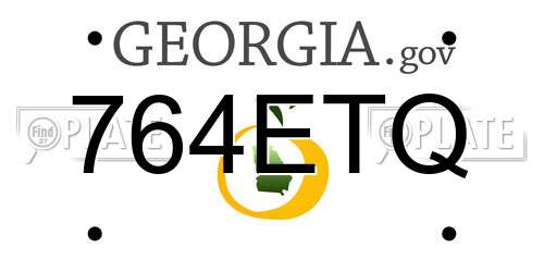 764ETQ Georgia License Plate