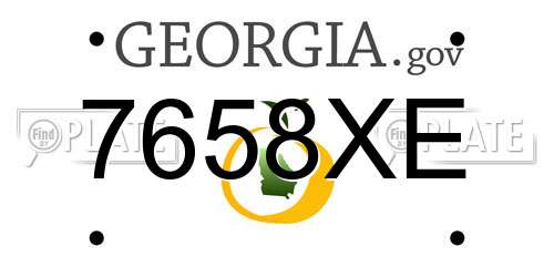 7658XE Georgia License Plate