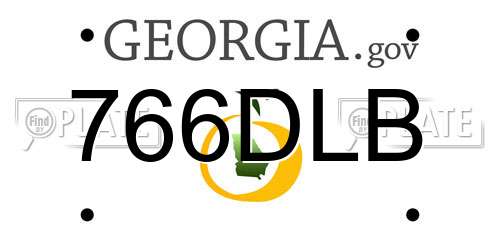 766DLB Georgia License Plate