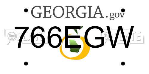 766EGW Georgia License Plate