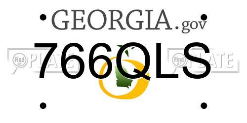 766QLS Georgia License Plate