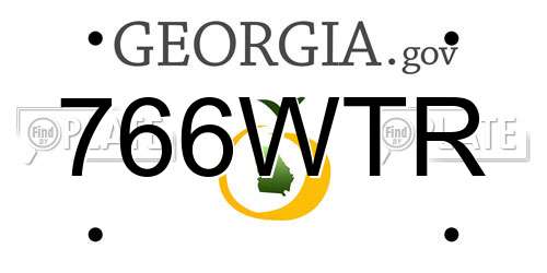 766WTR Georgia License Plate