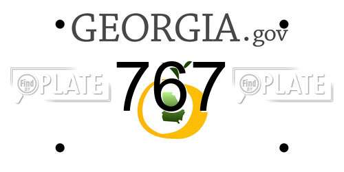 767 Georgia License Plate