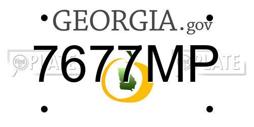 7677MP Georgia License Plate