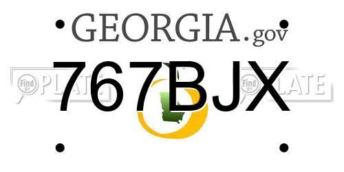 767BJX Georgia License Plate