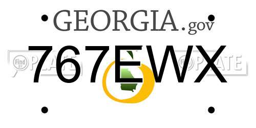 767EWX Georgia License Plate