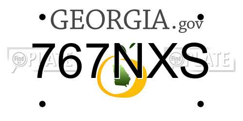 767NXS Georgia License Plate