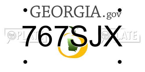 767SJX Georgia License Plate