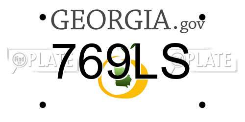 769LS Georgia License Plate