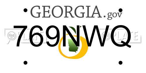 769NWQ Georgia License Plate