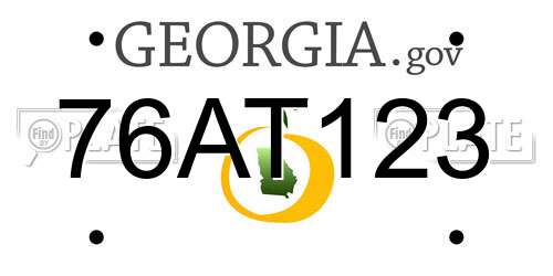 76AT123 Georgia License Plate