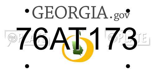 76AT173 Georgia License Plate