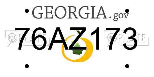 76AZ173 Georgia License Plate