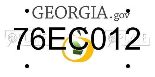 76EC012 Georgia License Plate