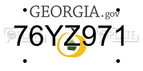 76YZ971 Georgia License Plate