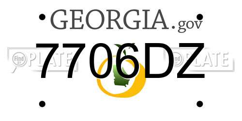 7706DZ Georgia License Plate