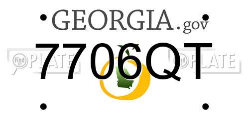 7706QT Georgia License Plate