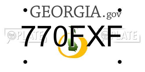 770FXF Georgia License Plate