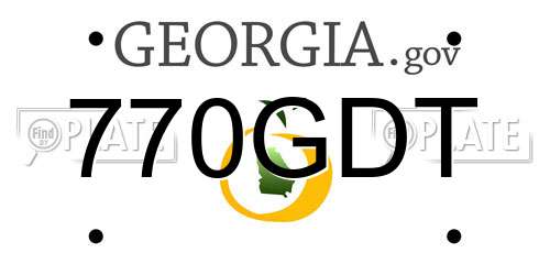 770GDT Georgia License Plate