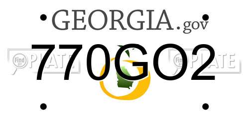 770GO2 Georgia License Plate