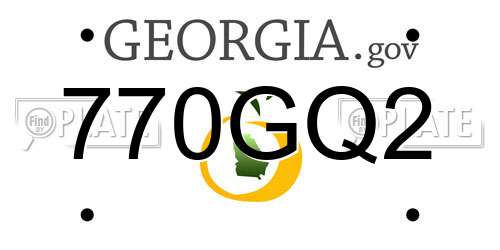 770GQ2 Georgia License Plate